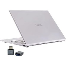 Nacario Huawei Matebook D15 2019-2022 Kılıf Uyumlu Kristal Parlak Şeffaf Sert Hard Case Ince Hafif Çizilme Koruma 15.6 Inç Şeffaf