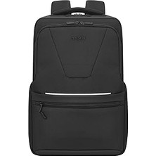 Nacario Mack Office Eco MCE-1213 Çevre Dostu 16 Inç Su Itici Laptop Sırt Çantası, USB Şarj Portlu Bilgisayar ve Notebook Çantası, Kadın Erkek Bilgisayar Iş Çantası, Üniversite Okul Çantası, Siyah
