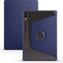 Nacario Zore Galaxy ile Uyumlu Tab S10 Plus Kılıf Zore Termik Kalem Bölmeli Dönebilen Standlı Kılıf Lacivert