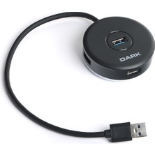 Nacario Dark Connect Master 4 Port USB 3.0 USB Hub Siyah