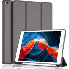 Nacario Undeplus ipad Pro 10.5" ile Uyumlu Kılıf Kalem Bölmeli Smart Case A1701 A1709 A1852 Koyu Gri