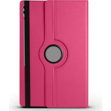 Nacario Constraın - Galaxy Tab S9 Ultra SM-X910 ile Uyumlu Dönebilen Standlı Kılıf-Pembe Koyu