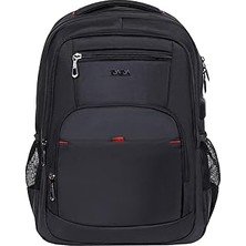 Nacario Dada 03 Laptop Dizüstü Bilgisayar Çantası 14"-15,6" Inç Ortaokul Lise Üniversite Okul Çantası Unisex Gündelik Kadın Erkek Sırt Çantası USB Type-C Aparat Darbe Emici Koruma Su Geçirmez Kumaş