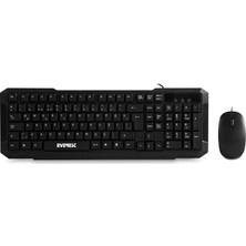 Nacario Everest KM-515, Q Multimedya Ingilizce Klavye ve Mouse Set, Siyah