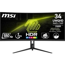 Nacario Msı 34 Mag 342CQR E2 Gaming Monitör, Uwqhd, 21:9, Curve 1500R, Va, 180Hz 1ms, Freesync Premium