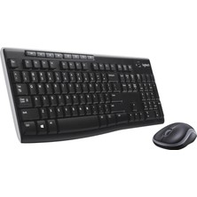 Nacario Logitech MK270 Kablosuz Klavye Mouse Seti, Tam Boyutlu, Sağ ve Sol Elle Kullanıma Uygun Mouse, 10 M Kullanım Mesafesi, Sıvı Dökülmesine Dayanıklı, Türkçe Q Klavye, Siyah