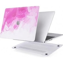 Nacario Mcstorey MacBook Air 13.6 Inç Kılıf Uyumlu M2 M3 M4 M5 Sert Koruyucu Hard Case A2681 A3113 A3240 A3449 Darbe ve Çizilme Koruma Pembe
