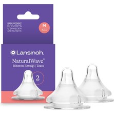 Nacario Lansinoh Natural Wave Biberon Emziği Orta Akışlı