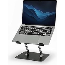 Nacario Prexua Flexer Ayarlanabilir Ergonomik Laptop Standı - Tablet Standı - Metal - Siyah - FLX2320BL (Siyah)