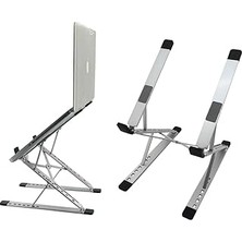 Nacario Coverzone Kaliteli Tok Alüminyum Dizüstü Bilgisayar Notebook Standı Yüksekliği Ayarlanabilir 30CM Maksimum Yükseklik Stand Taşınabilir Yükseltici MacBook Uyumlu Tüm Dizüstü Bilgisayar 10-16 Inç N8