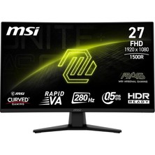 Nacario Msı 27" Mag 274CXF Gaming Monitör, Fhd, 16:09 Curve 1500R Rapid Va, 280Hz 0.5ms (Gtg) Adaptive-Sync, Siyah