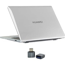 Nacario Huawei Matebook 14 Kılıf Uyumlu Kristal Parlak Sert Hard Case Ince Hafif Çizilme Koruma Yeni Flmh 2024-2025 14 Inç Şeffaf