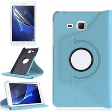Nacario Constraın - Samsung ile Uyumlu Galaxy Tab 4 T280 Standlı Kapaklı Dönebilen Tablet Kılıfı Mavi
