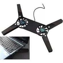 Nacario Dizüstü Bilgisayar Soğutucu Laptop Soğutucu 2 Fanlı Mini USB Bağlantılı Plastik Ayak