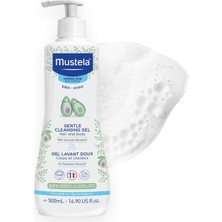 Nacario Mustela Bebek Nazik Temizleme Jeli - Bebek Saç ve Vücut Yıkama - Doğal Avokado ile B5 Vitamini ile Güçlendirilmiş - Biyolojik Olarak Parçalanabilir Formül ve Yırtılmaz - 19 Fl Oz (1 Adet)