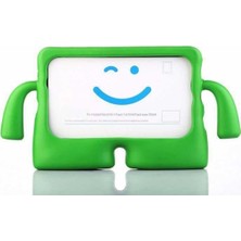 Nacario Constraın - Huawei T5 10 Inç ile Uyumlu Standlı Tutamaçlı Kids Yumuşak Ibuy Silikon Tablet Kılıf Yeşil