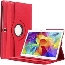 Nacario Constraın - Galaxy Tab ile Uyumlu S3 9.7 T820 Standlı Kapaklı Dönebilen Tablet Kılıfı Kırmızı