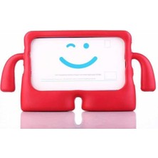 Nacario Constraın - For Huawei ile Uyumlu T3 7 Standlı Tutamaçlı Kids Yumuşak Ibuy Silikon Tablet Kılıf Kırmızı