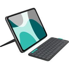 Nacario Logitech Flip Folio iPad Pro 11 Inç (M4), iPad Air 11 Inç (M2 ve M3), iPad Air (5. Nesil) Için Klavyeli Kılıf