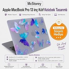 Nacario Mcstorey MacBook Pro 13 Çiçek Desenli Kılıf A1706 A1708 A1989 A2159 A2251 A2289 A2338 M1 M2 Uyumlu Baskılı Kristal Sert Kılıf Koruyucu Kapak Mor