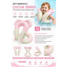 Bigstoy Toyflyer Boyun Destekli Çocuk Yüzme Simidi – Kendinden Pompalı Pembe 2-6 Yaş