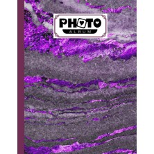 Nacario Photo Album: Album, Large Photo Albums With Writing Space Memo, Extra Large Capacity Picture Album, Family, Baby, Wedding, Travel Photo Book, 120 Pages | Marbled Purple Cover By Waltraud Hartung