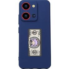 Nacario S19 Max Pro S ile Uyumlu Baskılı Kamera Korumalı Silikon Kılıf, Lacivert