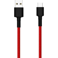 Nacario Xiaomi SJV4110GL Mi Type-A Örgülü Kablo, Kırmızı, 1 M
