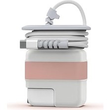 Nacario Mcstorey MacBook Şarj Adaptör Kılıfı 35W 30W 29W Usb-C Uyumlu A3449 A3448 A3241 A3240 A3114 A3113 A2941 A2681 A2337 A2179 A1932 A1534 | Sert Koruyucu Kapak Kablo Düzenleyici Pembe
