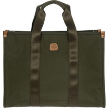 Nacario Brıc's X-Collection Opera Bag Olive Dizüstü Bilgisayar Bölmeli Omuz Çantası, Koyu Yeşil