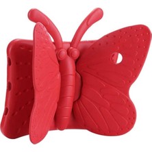 Nacario Constraın - iPad Mini 5. Nesil ile Uyumlu Butterfly Standlı Tablet Kılıf-Kırmızı 3