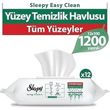Nacario Sleepy Easy Clean Yüzey Temizlik Havlusu 100' Lü x 12 Adet