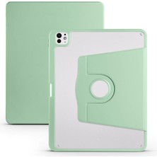 Nacario Zore Apple ile Uyumlu iPad Pro 13 2024 Kılıf Zore Termik Kalem Bölmeli Dönebilen Standlı Kılıf Açık Yeşil