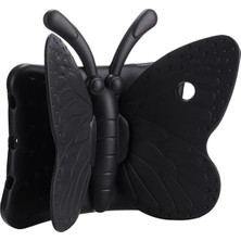 Nacario Zore Galaxy ile Uyumlu Tab A8 10.5 SM-X200 (2021) Butterfly Standlı Tablet Kılıf Siyah