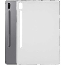 Nacario Samsung Galaxy Tab S8 Ultra SM-X900 X903 X905 X906 ile Uyumlu Kılıf Tablet Hibrit Silikon Case Renksiz