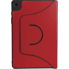 Nacario Constraın - Galaxy Tab A9 ile Uyumlu Fest Dönebilen Standlı Kılıf-Kırmızı - Beyaz 1