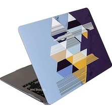 Nacario Mcstorey MacBook Air 13 Inç Kılıf A2337 M1 A2179 A1932 Uyumlu Hard Case Sert Kapak Geometrik Desenli Uv Baskılı Koruyucu Kılıf Ince Hafif Laptop Kılıfı Siyah