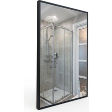 Usart Plus Soft Siyah Banyo ve Duvar Aynası 65X40 Mdf Çerçeveli Estetik Ayna