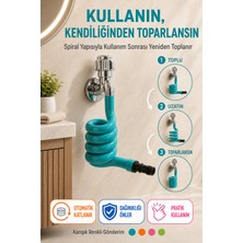 Open City Wc Hortummatik 100 cm Yere Değmeyen Otomatik Katlanan Spiral Wc Taharet Musluğu Hortumu Karışık Renk