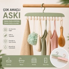 Eşya Dünyası 1 Adet Yer Tasarruflu 6 Kancalı Plastik Dolap Içi Düzenleyici Pratik Askı