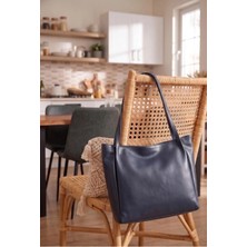 RoseBuy Bags Kadın Lacivert Geniş Iç Hacimli Klasik Omuz Kol Çantası