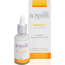 Shophnrl Rosemix - Vitamiv C Serum Kolojen-Hyalüronik Asit 30 ml - 2 Adetlik Set