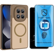 Vendas Xiaomi Redmi Note 14 Pro 4g Kılıf M-Safe Şarj Özellikli Zore Babet Kapak + Polymer Nano Ekran Koruyucu