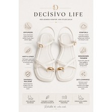 Decisivo Life Kadın Yüzük Detaylı Çapraz Parmak Arası Sandalet