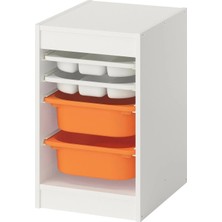 IKEA Trofast Beyaz-Açık Turuncu 34X44X56 cm Saklama Ünitesi