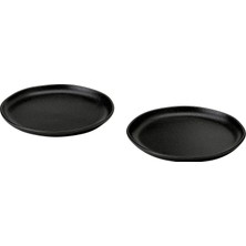 IKEA Stockholm 2025 Siyah 18 cm Tatlı Tabağı Seti