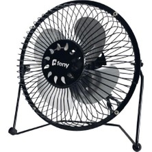 Nusrat Bilişim Feny FN-F87 Metal 360 Derece Dönebilen 6" Mini Masaüstü Fan
