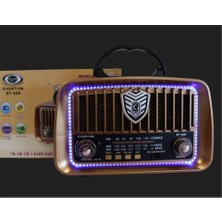 Nusrat Bilişim Everton RT-688 Bluetooth Usb-Micro Sd Solarlı Saatli Nostaljik Radyo
