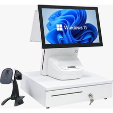 Iromx BP-1215W11 I5 12.gen 8gb 256GB 15.6+11.6" Wıfı/dahili Slip Yazıcılı Beyaz Endüstriyel Pos Pc