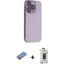Marsilyan™- iPhone 13 Pro Max Kılıf Siluet Minimal Özel Seri - Siyah Bilvis Hayalet Cam Ekran Koruyucu + Shine Kamera Lens Koruma Cam - Pe